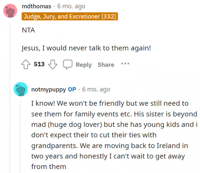 6. At least her boyfriend understands her side as well as his other family members