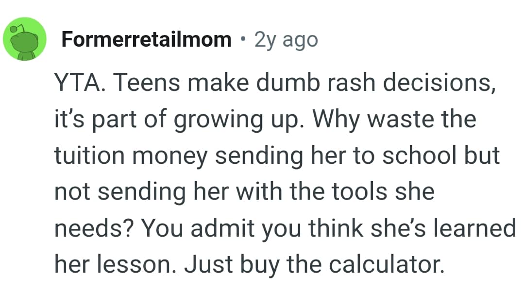 It is all part of growing up