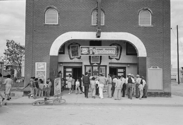 Waiting For The Movie To Open, Sunday Afternoon, Pharr, Texas, 1939