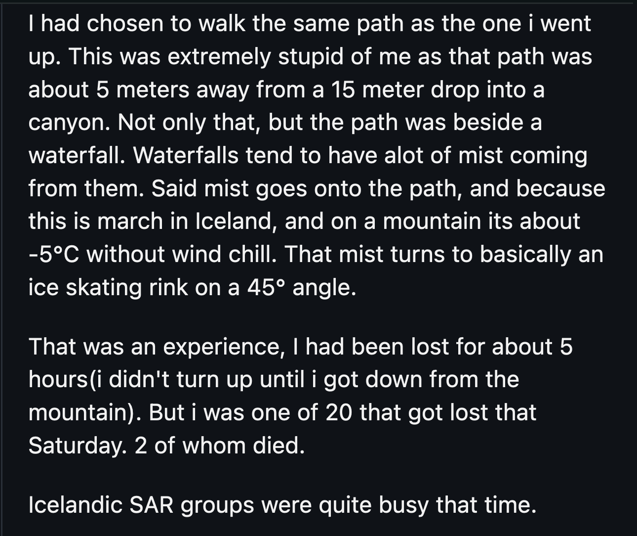 6. There were so many ways they could have been in a fatal accident.