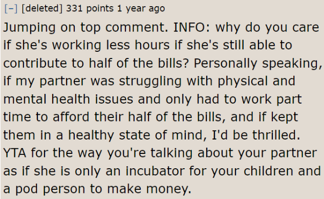 Looks like the OP only sees his girlfriend as the 