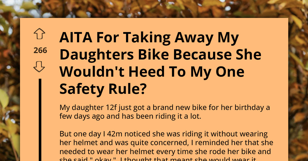 Dad Called ‘Too Harsh’ After Taking Daughter’s Bike For Refusing To Wear Helmet