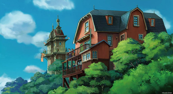 A familiar orange building from Whisper of the Heart will surely make fans’ hearts turn their whispers into screams! Other features included in this area are displays of references from The Cat Returns.