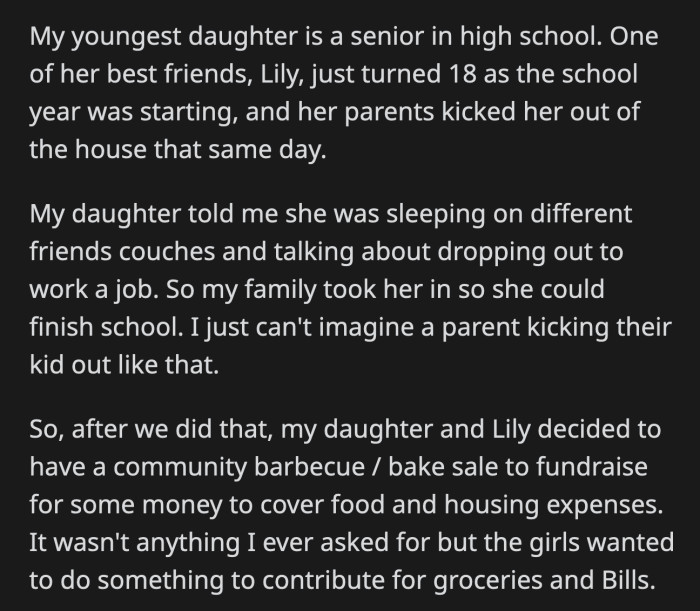 OP got a call from Lily's dad accusing her of slandering their family online, which OP found funny. She blocked him.