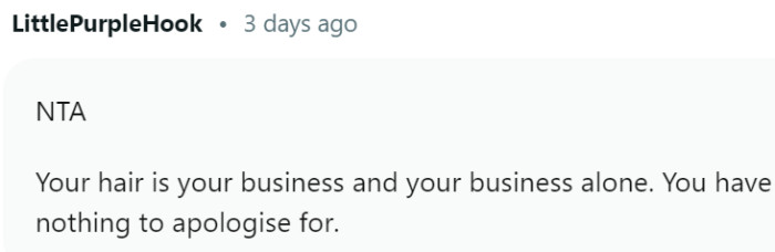 OP has nothing to apologize for.