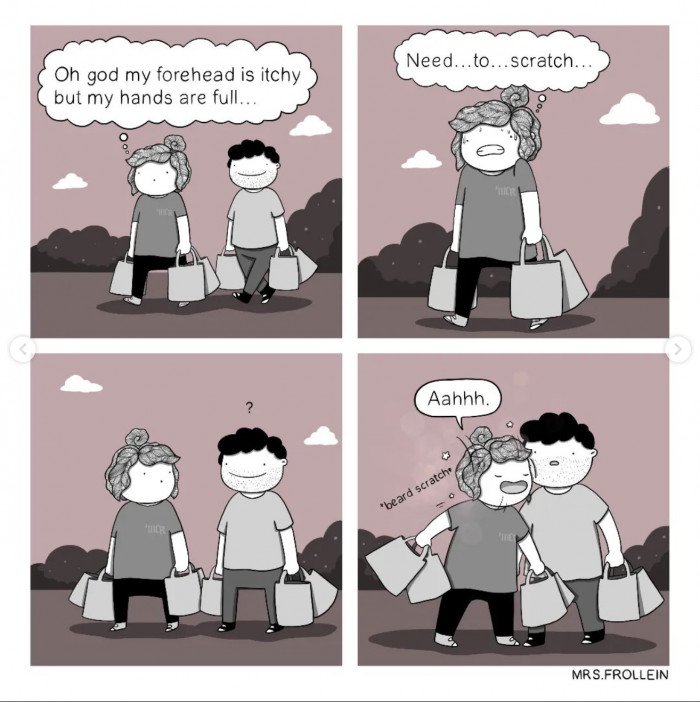 21. When you need to scratch your back and your hands are full, it's always great to have someone else do it for you.