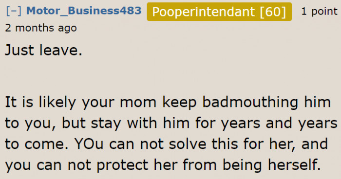 Leaving is the only solution for the OP.