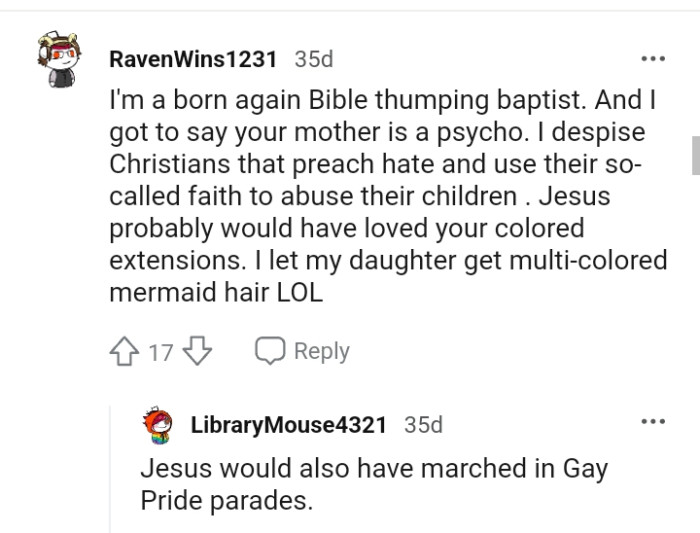 Jesus would have loved the OP's colored extensions