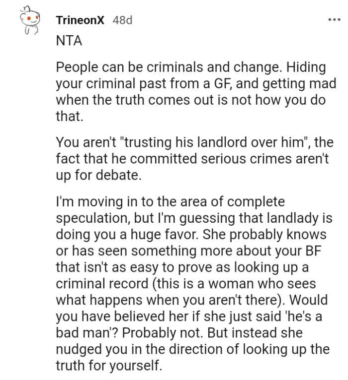 The fact that he committed serious crimes isn't up for debate.