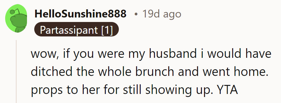 Brunch for one, please! YTA, and the doghouse just got an upgrade.