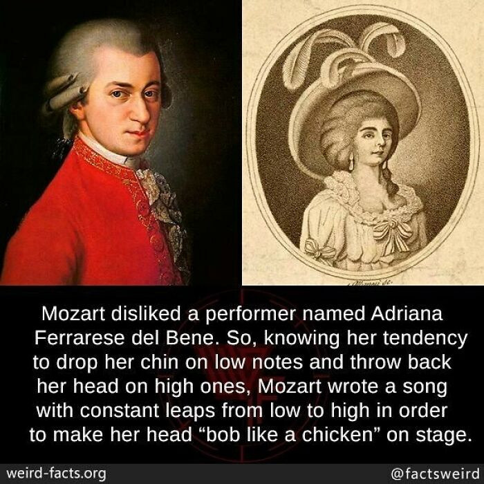 19. Mozart was petty AF