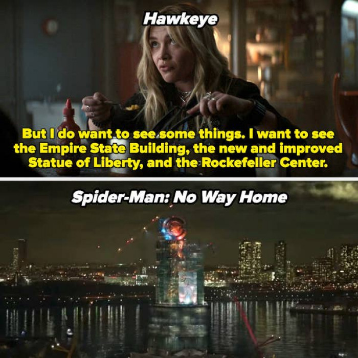 59. In 'Hawkeye' Yelena mentions a 