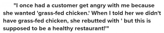 Lady, your definition of health and their definition might be quite different.