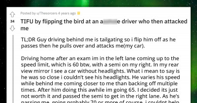 Redditor Let Their Temper Get The Best Of Them, Ends Up A Victim Of Road Rage Attack