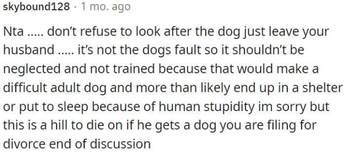 OP should consider leaving her husband.