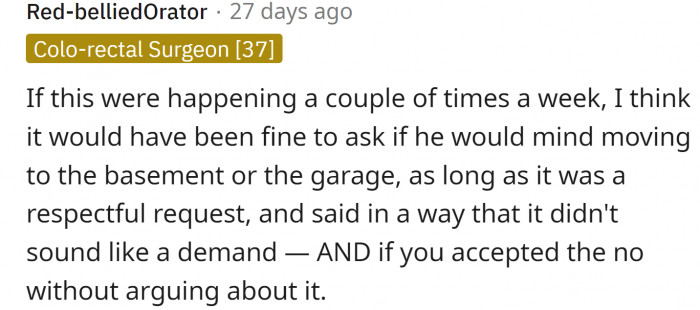 If this were happening a couple of times a week...