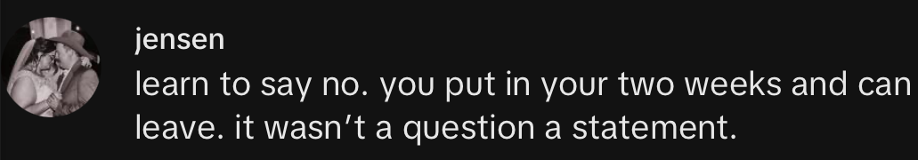 Definitely not a request; it’s a declaration