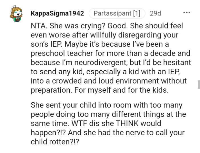 What did she think will happen?