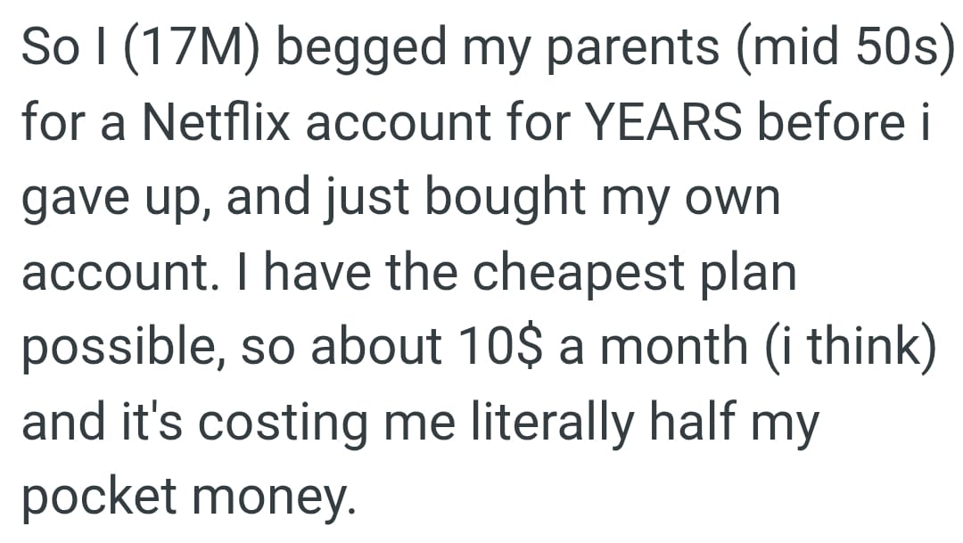OP ha the cheapest plan possible, an it's about 10$ a month