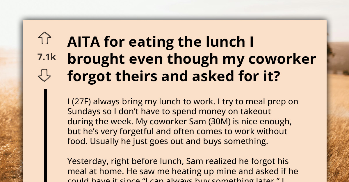 Woman’s Refusal To Give Up Her Prepared Meal Raises Eyebrows In The Office