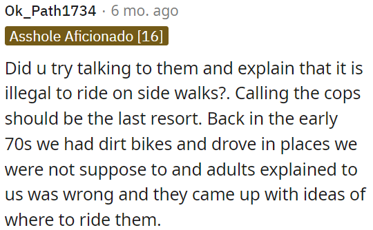 Calling the police should be a last resort.