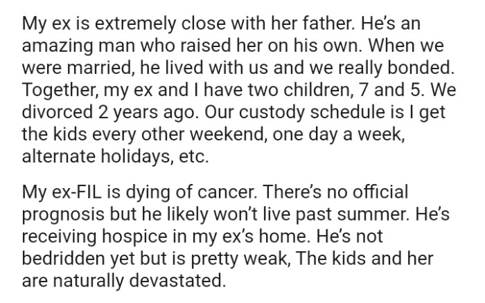 The OP's Father-in-Law Lived with Them When They Were Still Married