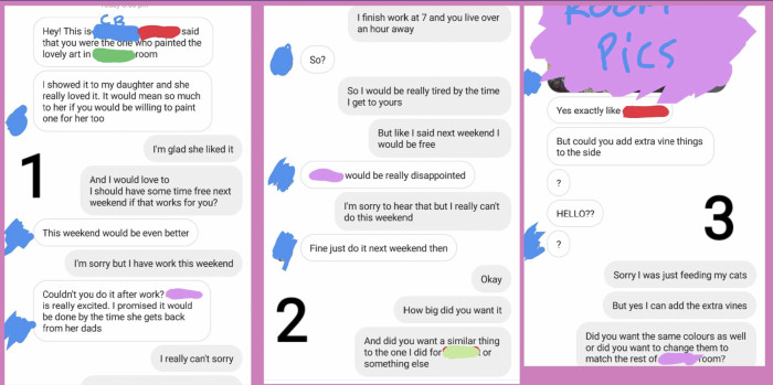 21. The attitude was already showing in the first few chats...