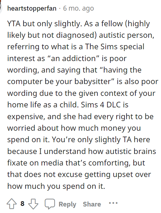 She seems to have had a lot of different issues.