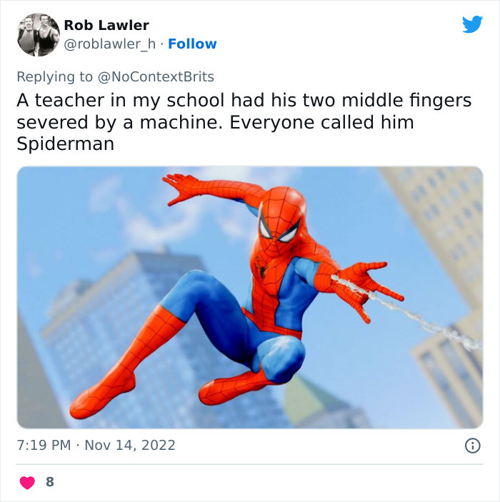 13. Being called Spiderman