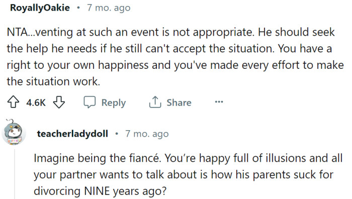 Venting at such an event is simply not appropriate.