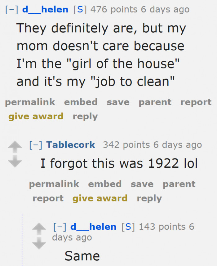 Looks like the mom doesn't live in the 21st century.