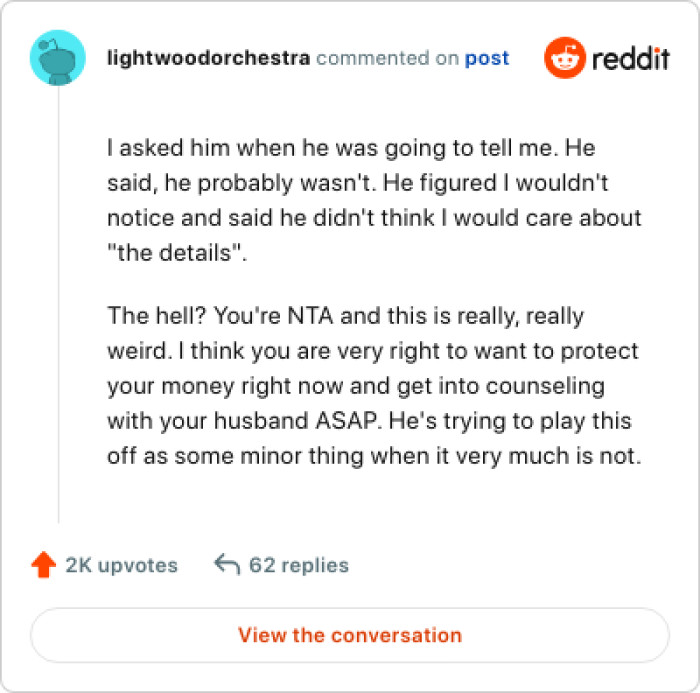 He figured I wouldn't notice