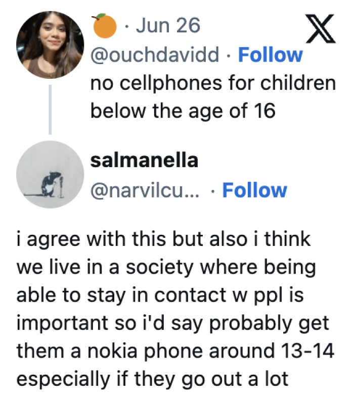 13. Being exposed to the world of social media has an irreversible effect on young minds—it's better to keep them off or at least give them a phone that's not a smart one!