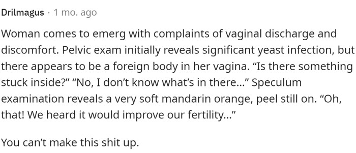 You can’t make this stuff up...