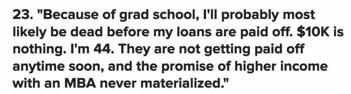 An MBA is not equivalent to higher wages; there is something seriously wrong.