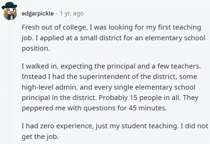 19. How could anyone go through this interview without sweating buckets?