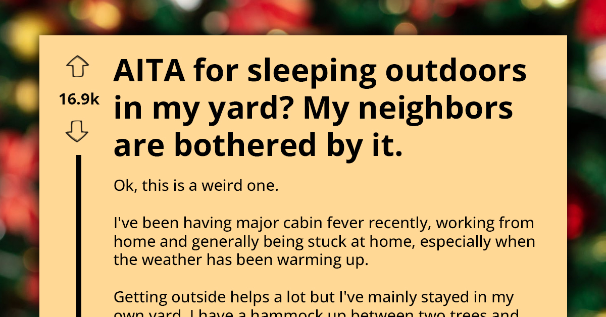 Man Enjoys Outdoor Sleeping But Encounters Opposition From Neighbors