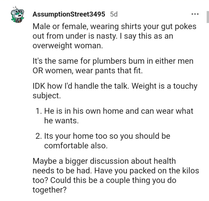 Weight is a touchy subject