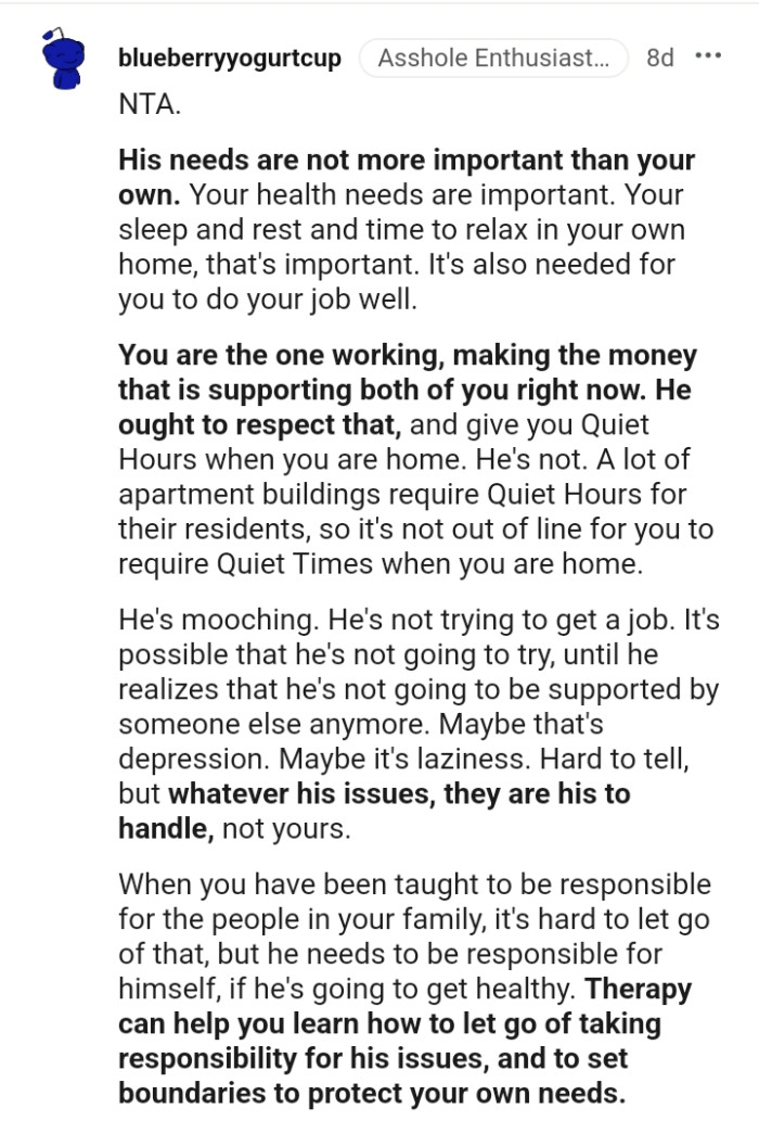 He is not trying to get any job.