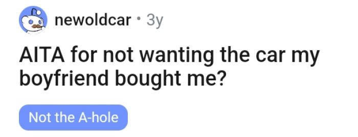 OP kicks off her story but not without a headline