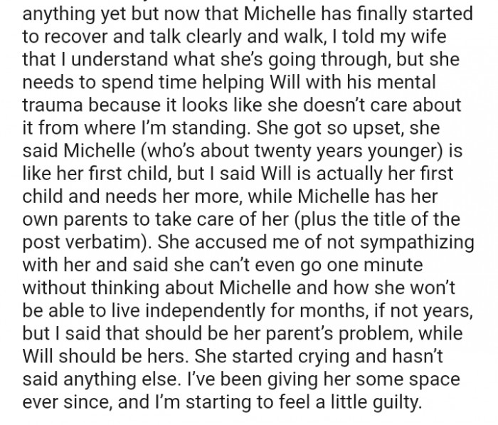 She can’t even go one minute without thinking about Michelle