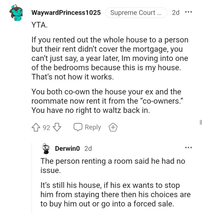 The Person Renting the Room Didn't Have Any Issue with It