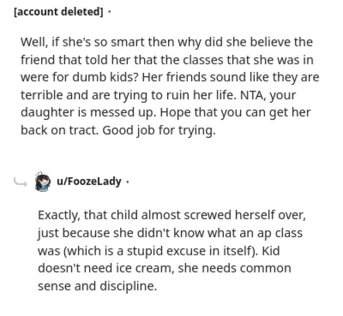 The parent's tough love approach backfires, sparking concern for the daughter's safety