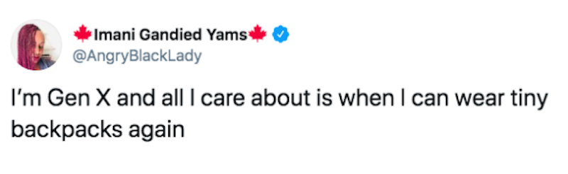 3. Tiny backpacks all the way