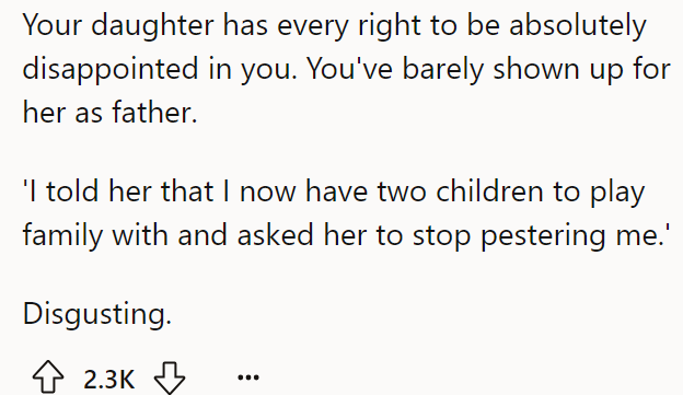 Lisa has every right to be disappointed in the OP