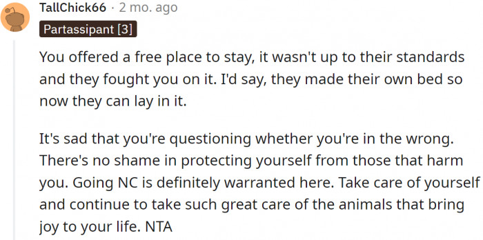 She offered them what she could; it's their fault that they weren't satisfied.