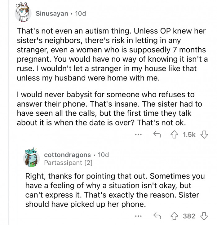 Not getting a phone answer from the parents while babysitting must be terrifying.