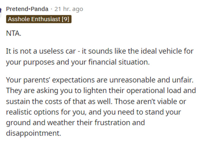 It does sound ideal for him, and that's all that should matter.