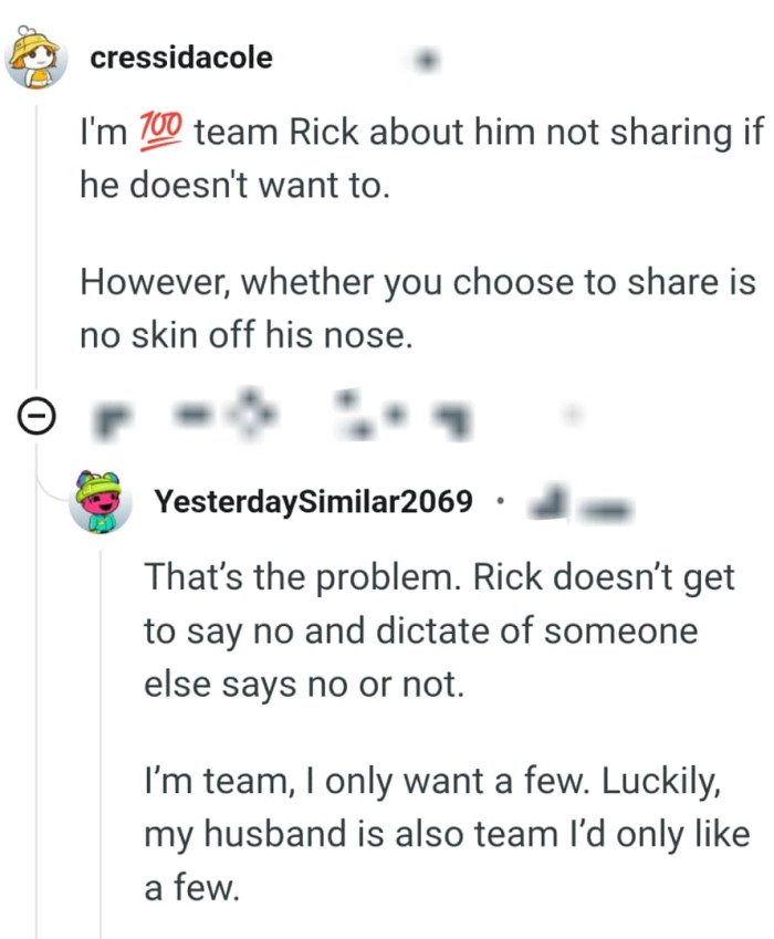 Whether the OP chose to share or not is no skin off his nose