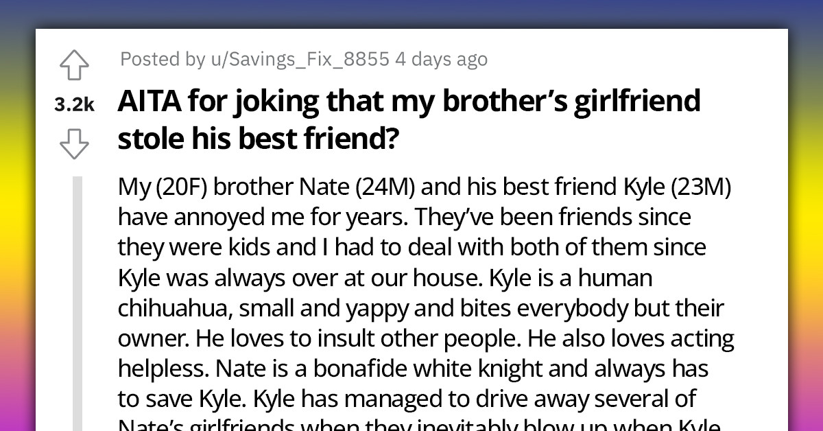 Lady Makes A Joke About Her Brother's Girlfriend Stealing His Best Friend, Brother Gets Super Angry